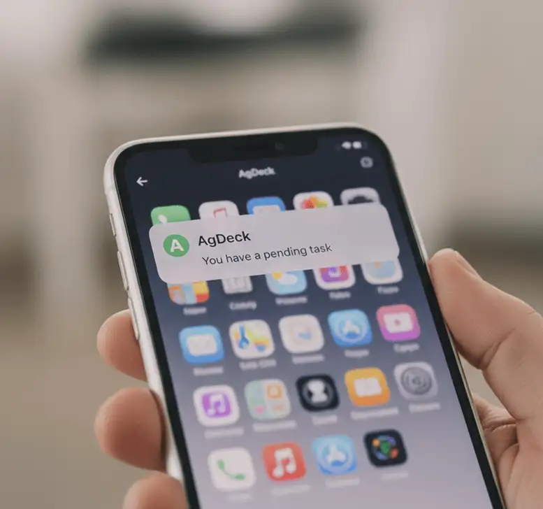 Close-up of worker with vaccination schedule on a tablet